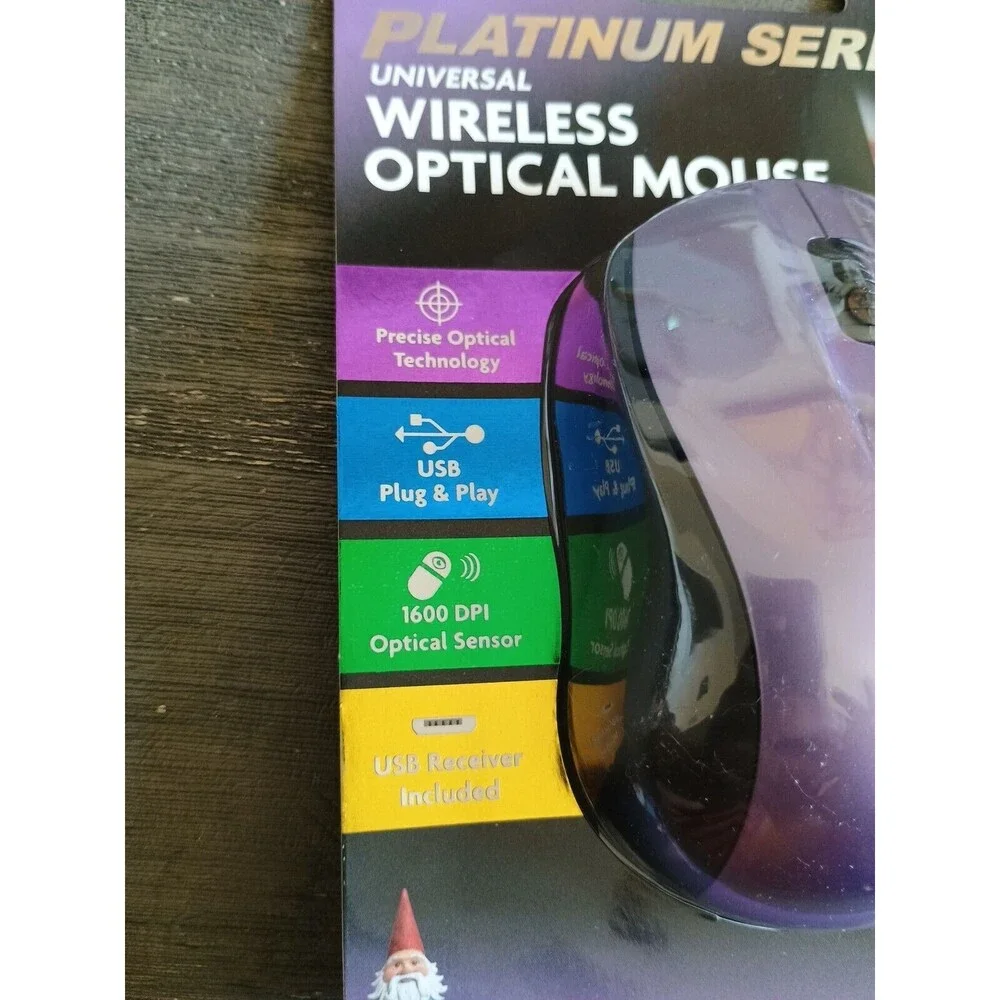 Travelocity Platinum Series Universal Optical Mouse Purple New